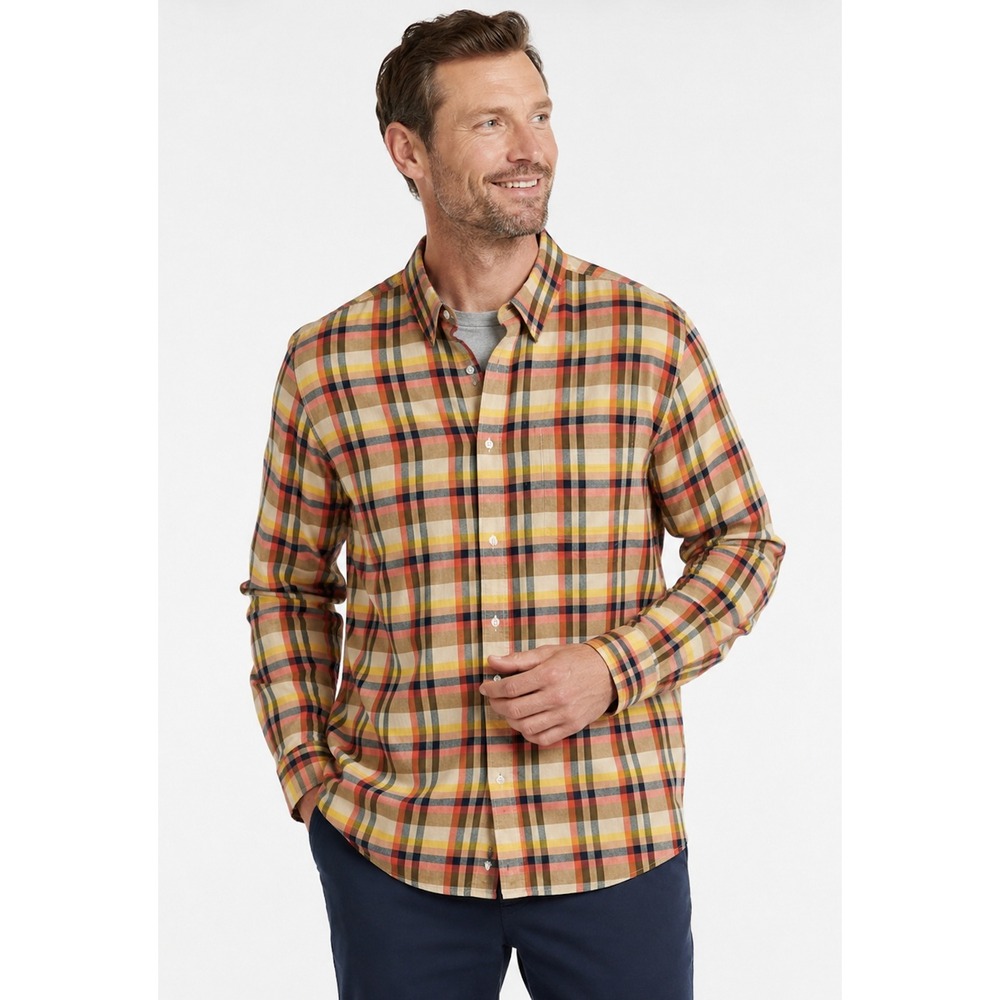 LL Bean Signature Madras Shirt Plaid Layering Preppy XXL‎ Slim Fit New